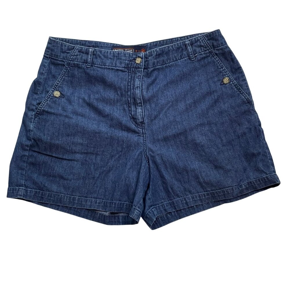 Limited Jeans Womens Blue Denim Casual Shorts Size 14  Lightweight u